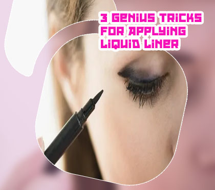 Applying liquid eyeliner